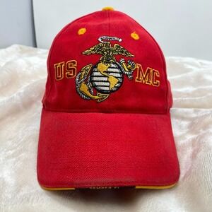 Vintage US Marines USMC Eagle Globe Anchor Rope Hat Red ML Caps